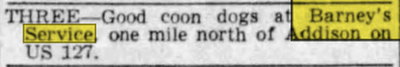Barneys Service and Motel (4-Bees Party Store) - Sep 28 1963 Article